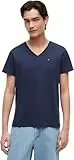 Tommy Jeans Herren Tjm Original Jersey V Neck Tee Dm0dm04410 Kurzarm Strickoberteile, Blau (Black Iris), XL EU