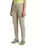 Jack Wolfskin Damen Hikeout Zip Off Pants Wanderhose, Stone, 40 EU