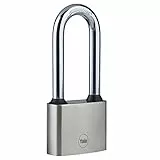 Yale - Y112/50/165/1 Eisenscheibe Vorhängeschloss 50 mm - Nickel plattiert - gehärteter Stahl langer Häppchen - extremer Korrosionswiderstand für den Außenbereich