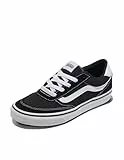 Vans Brooklyn Ls, Sneaker Herren, Wildleder Canvas Schwarz Weiß, 46 EU
