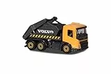 Majorette – Volvo Baustellenfahrzeuge – Bagger, Kipplaster, Radlader, Betonmischer, Knicklenker, LKW mit Container, Lieferung 1 Stück- zufälliges Modell,Spielzeugautos aus Metall