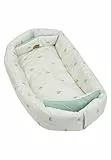 Sterntaler Babynest Fuchs Filou 70x50 cm - weiches Kuschelnest aus Baumwoll-Mischgewebe - beidseitig verwendbar & wandelbar zur Krabbeldecke - mit Schlaufen für Spielzeug - ab Geburt, lichtgrau