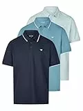 MUSTANG Poloshirt Herren Kurzarm 3er Pack Pablo Regular Fit Shirt Sommer Basic Baumwolle Einfarbig, Größe:3XL, Farbe:Multipack 1 (1017887-1102)