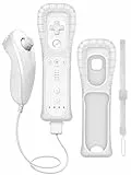 CLVIZCXOM Ersetzt Fernbedienung Kompatibel mit Wii U Wireless-Controller, Kompatibel mit Nintendo Videospiel-Gamepads, austauschbare Fernbedienung mit Silikonhülle und Handschlaufe (weiß)