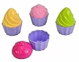 Simba 107102508 - Sandformen Cupcake, 8 Teile, 6cm Durchmesser, Sandkastenspielzeug, Sandspielzeug, Sandkuchen, ab 1 Jahr