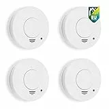 Smartwares Rauchmelder - Optischer Sensor - TÜV geprüft - Auswechselbare Batterie 1 Jahr - Testtaste - 85 dB - 10.100.41, Weiß