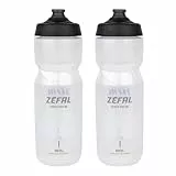 ZEFAL Sense Pro 80 Fahrradflasche 800 ML x 2 - Set mit 2 Fahrrad Trinkflasche Auslaufsicher - Trinkflasche Fahrrad Transluzent 800 ML - BPA frei - 2 Premium FahrradTrinkflasches