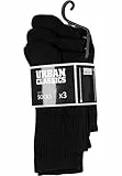 Urban Classics Herren Socken Sport Socks 3 - Pack TB1471, Gr. 39/42, Schwarz (Black 7)