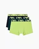 Emporio Armani Herren Bold Monogram 3-Pack Trunk, Blau, XL, blau, XL