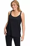 Ulla Popken Damen Spaghetti-top T-Shirts, Schwarz, 46-48 EU