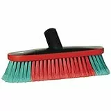 Vikan - Transport Waschbürste - Mit Wasserführung - Gummistoßkante - Oval - Weiche Borsten - 270 mm - Schwarz