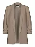 PIECES Damen Pcboss Noos 3/4 Blazer, Fossil,XL
