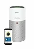 Hoover H-PURIFIER 500 Luftreiniger – mit HEPA-13 Filter für gute Luftqualität – Luftmesser mit CO-Warnsystem – mit Diffusor-Funktion – mit App & LED-Display steuerbar, für Räume bis 110 m² [HHP50CA]