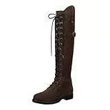 SUEDWIND FOOTWEAR Winter Reitstiefel Longford Waterproof – Lederstiefel zum Reiten – Damen Stiefel m. Polo-Schnürung, YKK Reißverschluss & Winter-Teddyfell – braun – Gr. 37 – RegularFit