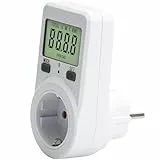 Stromzähler für Steckdose, Energiekostenmessgerät, Strommessgerät, Stromverbrauchszähler Strommessgerät LCD Wattmeter KWH Strommesser Überlastungswarnung 3680W
