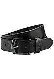 camel active Herren Gürtel Schwarz, menswear-XXL