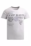 Camp David Herren T-Shirt Rundhals mit Photoprint Storm Grey, L