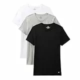 Calvin Klein Herren 3er Pack T-Shirts Kurzarm aus Baumwolle, Mehrfarbig (Black, White, Grey Heather), M