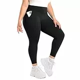 SINOPHANT Leggings Damen High Waist, Blickdicht Schwarze Leggings Große Größen mit Taschen Damen 3XL