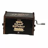 MUSISALY Handwerkskunst Holz Spieluhr Handkurbel Vintage Bass Spieluhr Für Frauen Alles Gute Zum Geburtstag Holz