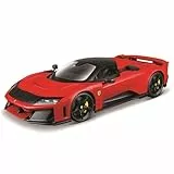 Bburago 'Race&Play Ferrari F80, rot- Supercar Modellauto 1:18 Die-Cast Originalgetreues Sammlerauto Spielzeugauto mit beweglichen Türen, Motorhaube & Kofferraum ab 3+ (18-16022)