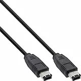 InLine 34003 FireWire Kabel, IEEE1394 6pol Stecker / Stecker, schwarz, 3m