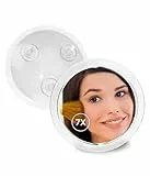 Fantasia Beauty® Kosmetikspiegel mit 7-facher Vergrößerung – Sicherer Halt durch 3 Saugnäpfe – Perfekt zum Schminken & Rasieren – Ø 15,5 cm – Vergrößerungsspiegel ohne Bohren für Bad, Dusche & Reisen