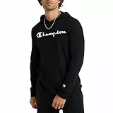 Champion Herren, mittelschwerer, weicher und bequemer T-Shirt-Hoodie Jacke, Schwarze Schrift, X-Large