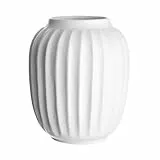 BUTLERS Blumenvase LIV weiße Keramik bauchige Vase Ø16,5cm 20cm hoch | Vintage Deko-Vase für Pampasgras und Trockenblumen | Vase für Tischdeko oder als Buchvase