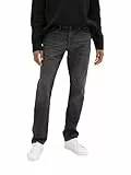 TOM TAILOR Herren Josh Regular Slim Jeans mit Stretch, 10250 - Used Dark Stone Black Denim, 33/32