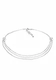 Elli Fußschmuck Damen Fußkettchen Solitär Sommer mit Kristalle in 925 Sterling Silber