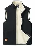 AIEOE Thermoweste Herren Freizeit Weste Plüsch Fleeceweste Ärmellos Jacke Ärmellos Warm Steppweste Vest Pufferweste Gefüttert Essentials - XXL