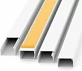 Lancelot® Kabelkanal | Selbstklebend | 10 St. je 1m | 25x16 mm | Mit Schaumklebeband | Montagefertig für die Wand