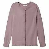 NAME IT Mädchen Nkfvamone Ls Knit Card Noos Strickjacke, Lila, 134-140 EU
