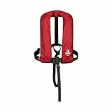 12skipper Automatik Rettungsweste 165N mit Harness, ISO 12402-3, Lifebelt, UML-Auslöser, Schrittgurt, Erwachsene 40-150 kg, Rot
