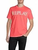 Replay Herren M3099 T-Shirt, 556 Poppy RED, L