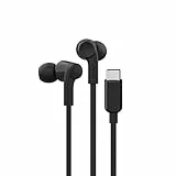 Belkin SoundForm Kopfhörer mit Kabel, In Ear Kopfhörer mit Mikrofon und USB‑C-Stecker für iPhone 16/15, iPad Mini, Galaxy S24, Android- und andere Geräte mit USB-C-Anschluss – Schwarz