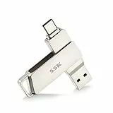 SSK USB C Stick 128GB Speicher bis zu 200 MB/s Dual-Laufwerk Typ C + USB 3.2 Jump Flash Drive-Speicherstick Kompatibel mit Thunderbolt 3 für Android Phone, MacBook/Pro/Air und mehr