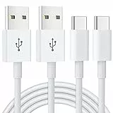 USB C Kabel [ 2Stück 1M ] iPhone 17 15 Carplay Kabel, USB A auf USB C Kabel Schnellladung für iPhone 17 16 15 Pro, Samsung Galaxy A55 A53 S24 S23 S22 S21 S20, Google Pixel, Hawei, PS5 Typ C Ladekabel