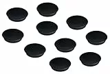 FRANKEN Magnete Rund, 10 Stück, Hochwertige Haftmagnete für Büro, Haushalt, Werkstatt, ideal für Whiteboards, Kühlschrank, Plantafeln oder Schaukästen, 24 mm, Schwarz, HM20 10