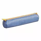 Rhodia 318896C rund Schlampermäppchen (21,5 x 5 cm, Kunstleder, elegant und praktisch, Reißverschuss und Griffplatte, ideal für unterwegs) 1 Stück, anisgrün