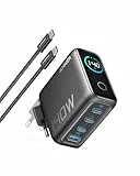 Anker 140W USB C Ladegerät, Laptop Ladegerät, 4-Port Multi-Geräte Schnellladeleistung, Fortschrittliches GaN Netzteil, Touch Control, Kompatibel mit MacBook, iPhone 17/16/15, Samsung, Pixel und mehr
