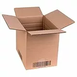 smiley pack 10 Stück Faltkartons 350 x 240 x 290 mm zweiwellig mit Höhenriller braun Versandkarton Verpackungskartons 35 x 24 x 29 cm aus Wellpappe 2 wellig Karton Pappkarton Versandbox Paket