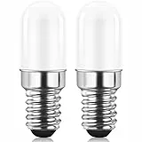 AGOTD E14 LED Warmweiss Lampe, 2700K Glühbirne Kühlschranklampe Warmweiß Ersatz für 15W Halogenlampen, LED-leuchtmittel 360° Abstrahlwinkel, Nicht Dimmbar, 2 Stück