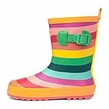 Trespass Puddle-Kids Welly Gummistiefel, Regenbogenfarbener Streifen, 35 EU