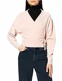 NA-KD Damen-Strickjacke, Überlappung, Strickjacke, Rose, XXS