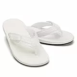 SAGUARO Flip Flops Damen Zehentrenner | Bequem Badelatschen | Sommer Zehensandalen | Rutschfest Duschlatschen | Outdoor Zehenstegpantolette | Strandschuhe Sandalen für Pool Strand Beach Weiß,Gr.40