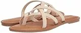 Amazon Essentials Damen Flache Riemchensandale zum Hineinschlüpfen, Hellbeige, 39 EU