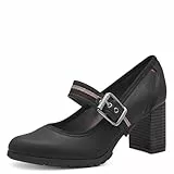 s.Oliver Damen Pumps mit Riemen mit Blockabsatz Bequem, Schwarz (Black), 39 EU