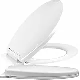 Retoo Toilettendeckel mit Absenkautomatik Antibakteriell Oval Klodeckel Klobrille WC Sitz Toilettensitz einfache Montage & Reinigung Deckel Premium Toilet Seat Quick-Release-Funktion Weiß